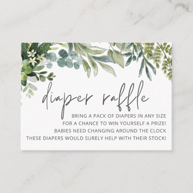 Wild-One-Baby-Raffle Begleitkarte (Vorderseite)