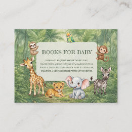 Wild One Baby Shower Bücher für Baby Beilagekarte Begleitkarte