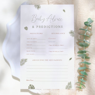 Wild One Baby Shower Vorhersagen & Rat Spiel