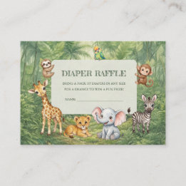 Wild One Baby Shower Windel-Raffel-Einlagekarte Begleitkarte