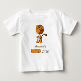 Wild One Baby Tiger Safari Erster Geburtstag Baby T-shirt