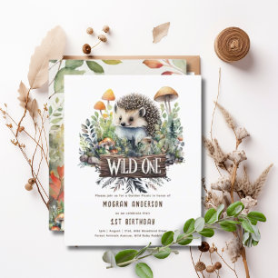 Wild One Baby Woodland Animals Igel Rustikal