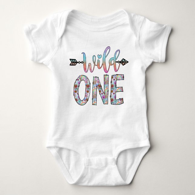 Wild One Baby's First Birthday Baby Strampler (Vorderseite)