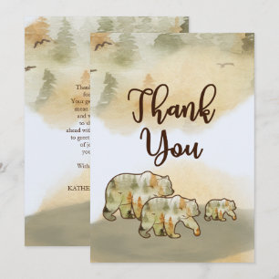 Wild One Bears Woodland Babydusche Danke