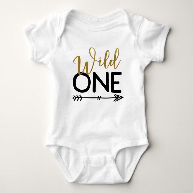 Wild One Birthday Bodysuit Baby Strampler (Vorderseite)