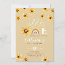 Wild One Birthday Boho Rainbow Sonnenblumen