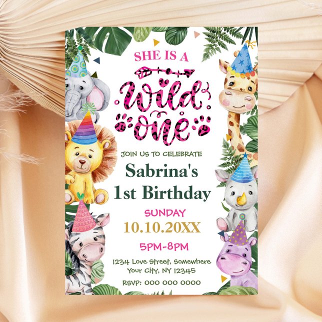 Wild-One-Birthday-Girl-Einladung Einladung (Von Creator hochgeladen)