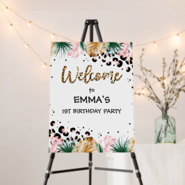 Wild One Birthday Leopard Print Safari Willkommen