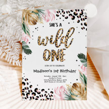 Wild One Birthday Leopard Print Wild Jungle Party