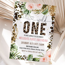 Wild One Birthday Leopard Print Wild Jungle Party