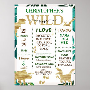 Wild One Birthday Meilensteine Poster