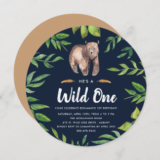 Wild One Birthday Party Einladung | Kreis