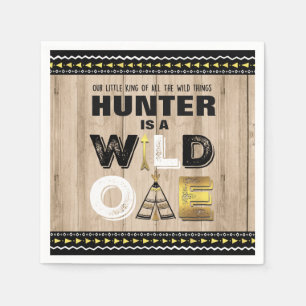 Wild One Birthday Party Napkin King of the Wild Serviette