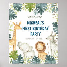 Wild One Birthday Party Willkommenszeichen