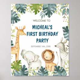 Wild One Birthday Party Willkommenszeichen Poster