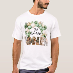 Wild One Birthday Safari Animal Foto Vater T-Shirt