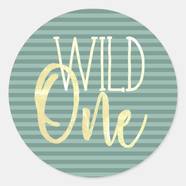 Wild One Birthday Sticker (Vorderseite)