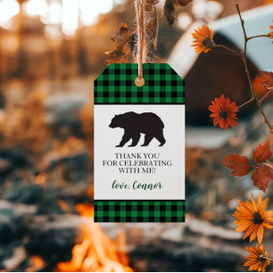 Wild One Black Bear Green Buffalo Kariert Danke Geschenkanhänger