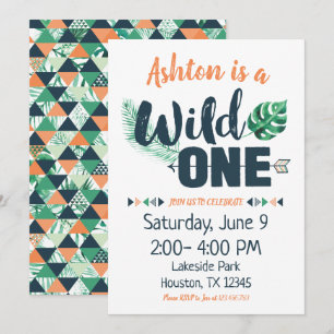 Wild One Boho Einladung zum ersten Geburtstag