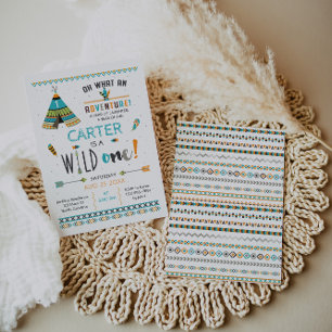 Wild One Boho Stamm Einladung zum Geburtstag