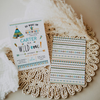 Wild One Boho Stamm Einladung zum Geburtstag