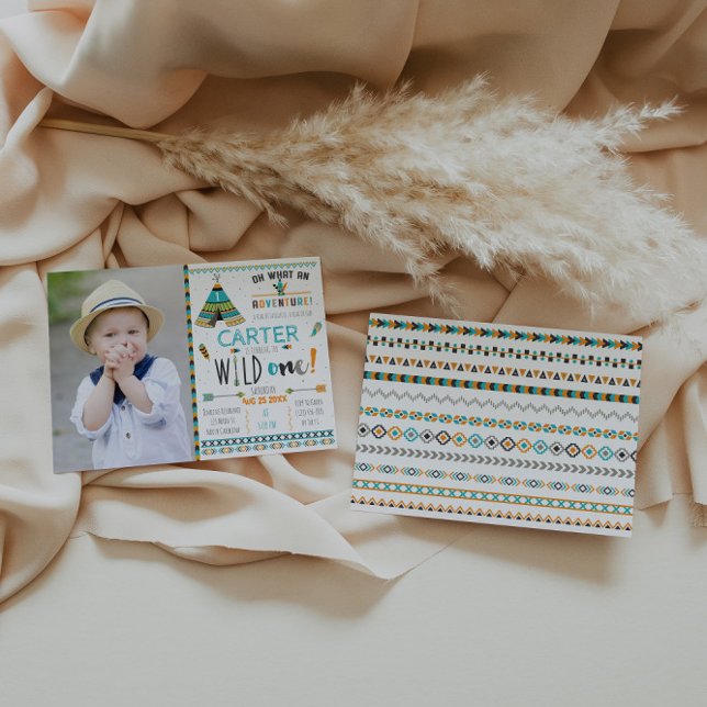 Wild One Boho Stamm Einladung zum Geburtstag (Von Creator hochgeladen)