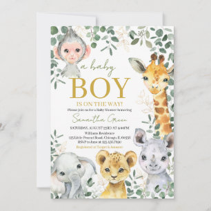Wild One Boy Baby Shower Einladung