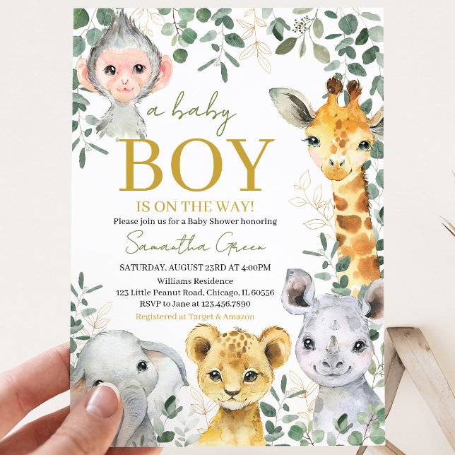 Wild One Boy Baby Shower Einladung (Von Creator hochgeladen)