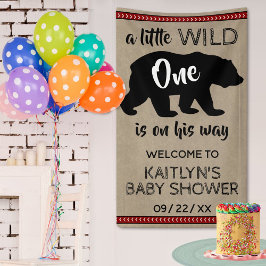 Wild One Boys Baby Dusche Willkommen Banner