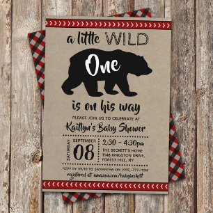 Wild One Boys Baby Shower Einladung