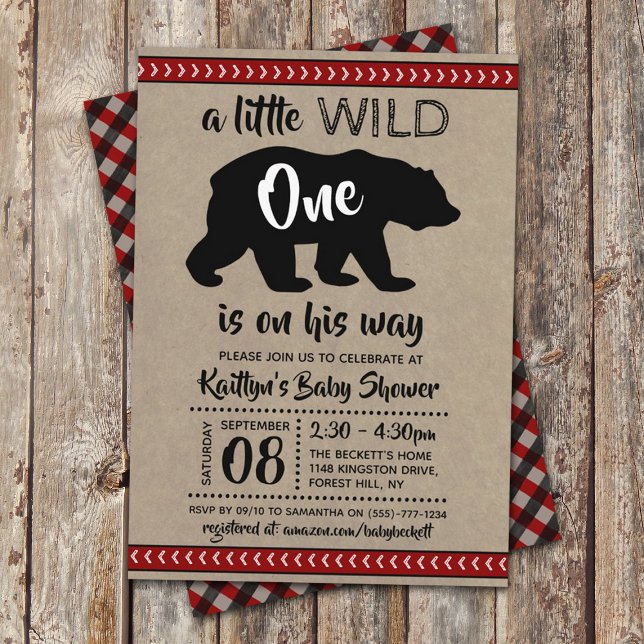 Wild One Boys Baby Shower Einladung (Von Creator hochgeladen)