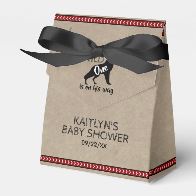 Wild One Boys Baby Shower Geschenkschachtel (Vorderseite)