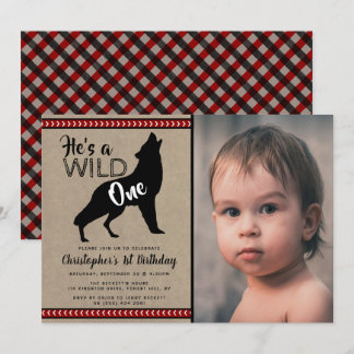 Wild One Boys Foto Einladung zum Geburtstag