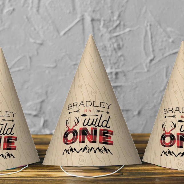 Wild One Boys Rustikaler Kariert Lumberjack 1. Geb Partyhütchen (Von Creator hochgeladen)