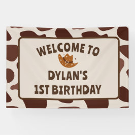 Wild One Cowboy Birthday Party Banner