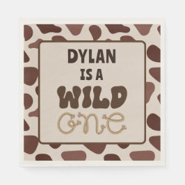 Wild One Cowboy Birthday Serviette