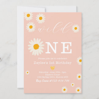 Wild One Daisy Boho Birthday Bash | 1. Geburtstag Einladung