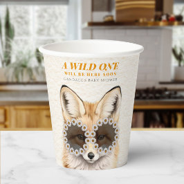 Wild One Daisy Fox Baby Shower Pappbecher