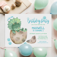 Wild One Dinosaur Triceratops Boy's 1. Geburtstag