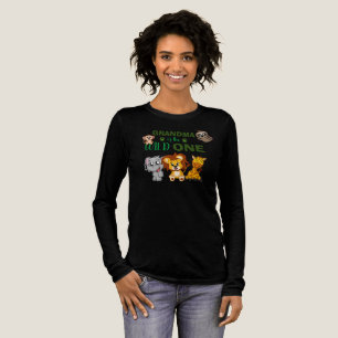 Wild One Dschungelsafari-Zoo-Tier-Oma-Geburtstag Tri-Blend Shirt
