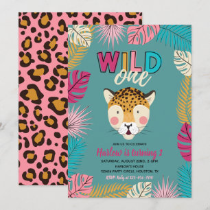 Wild ONE Einladung Leopard - Einladungen