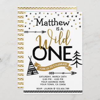 Wild One - Einladung zum ersten Geburtstag