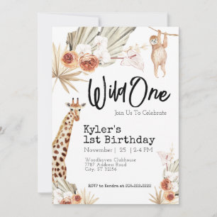 Wild One - Einladung zum ersten Geburtstag