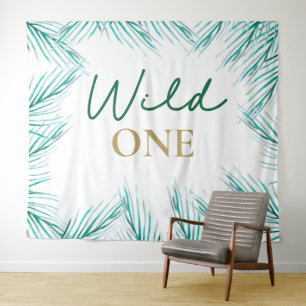 Wild One erste Geburtstagsfeier Foto Hintergrundku Wandteppich