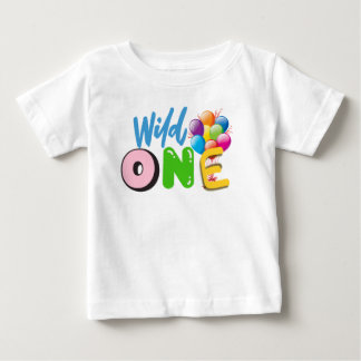 Wild One Erstes Geburtstags-Baby-T-Shirt Baby T-shirt