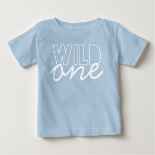 Wild One First Birthday Baby T - Shirt in Navy