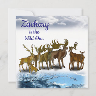 Wild One First Birthday Card Einladung