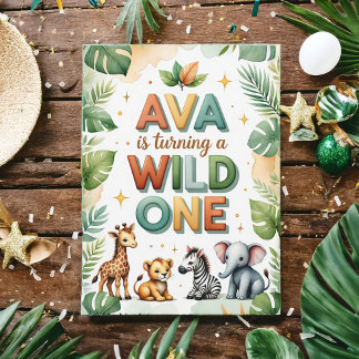 Wild One First Birthday Invitation Card | Ava Einladung