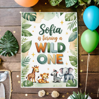 Wild One First Birthday Invitation Card | Sofia Einladung