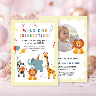 Wild One First Birthday Invitation Einladung